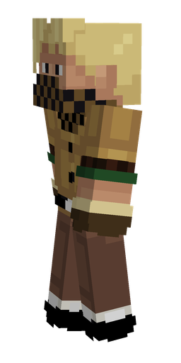 Brown skin: body, left side render