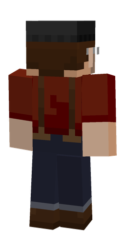 Blue skin: body, back render