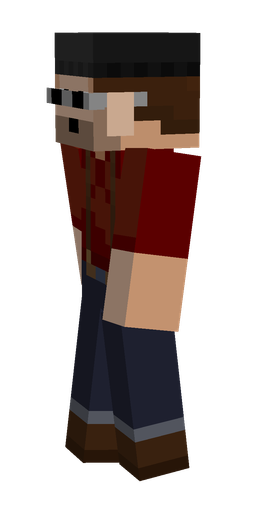 Blue skin: body, left side render