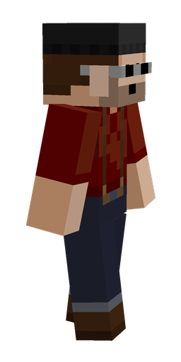 Blue skin: body, right side render