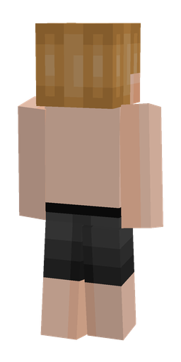 Black skin: body, back render