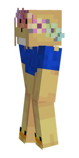 Blue skin: body, left side render