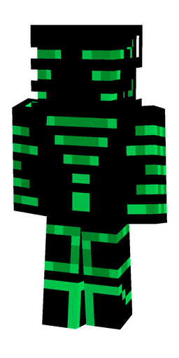 Black skin: body, back render