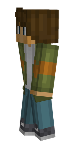 Blue skin: body, left side render