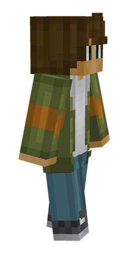 Blue skin: body, right side render