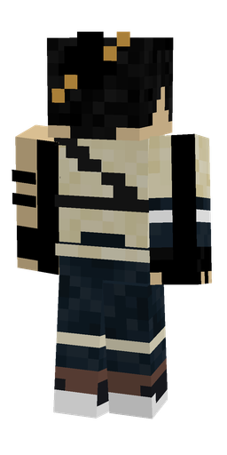 Black skin: body, back render