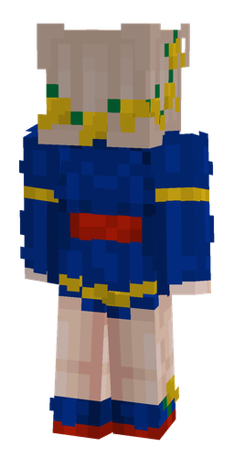 Blue skin: body, back render