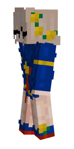 Blue skin: body, left side render