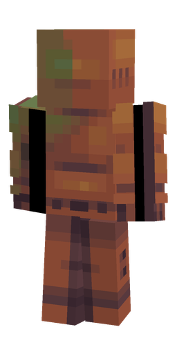 Brown skin: body, back render