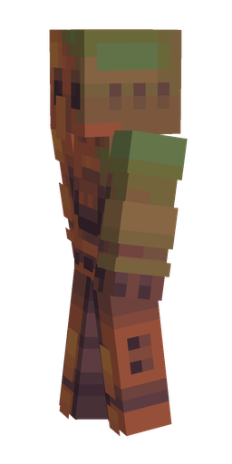 Brown skin: body, left side render