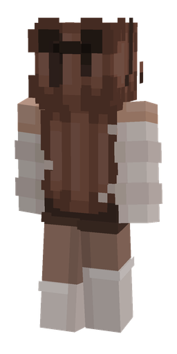Brown skin: body, back render