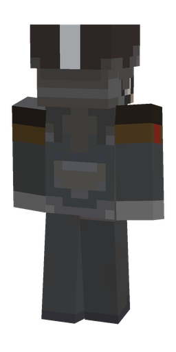 Black skin: body, back render