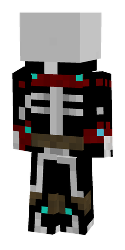 Black skin: body, back render