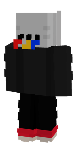 Black skin: body, back render