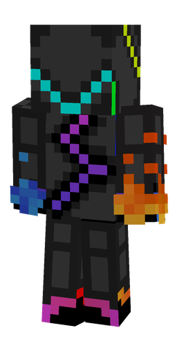 Black skin: body, back render