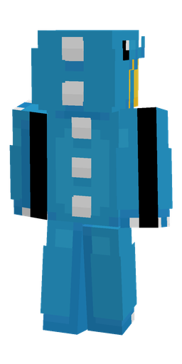 Blue skin: body, back render
