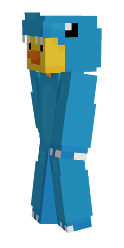 Blue skin: body, left side render