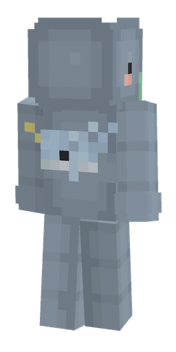 Blue skin: body, back render
