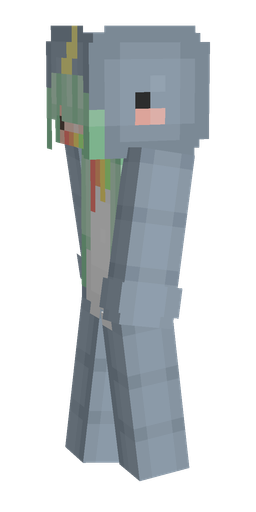 Blue skin: body, left side render
