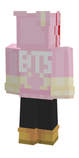 Black skin: body, back render