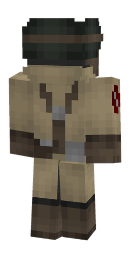 Black skin: body, back render