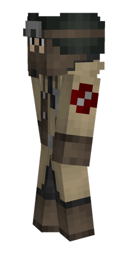 Black skin: body, left side render