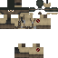 Black skin: raw texture render