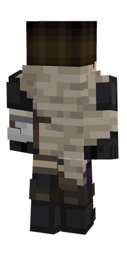 Black skin: body, back render