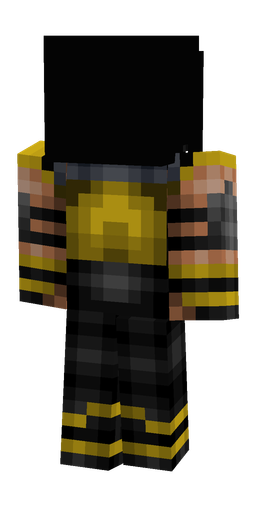 Black skin: body, back render