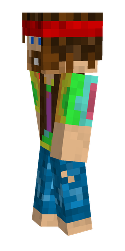 Blue skin: body, left side render