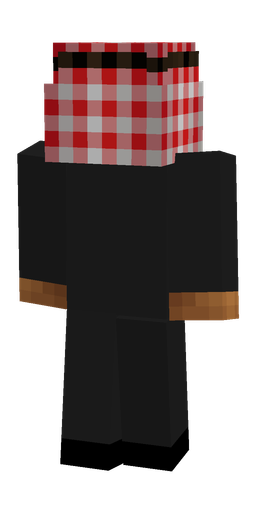 Black skin: body, back render