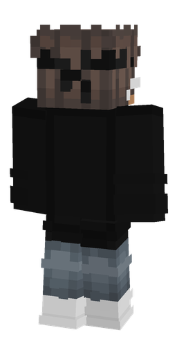 Black skin: body, back render