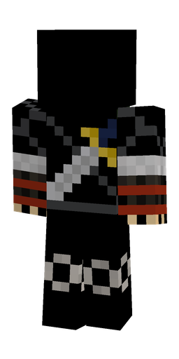 Black skin: body, back render