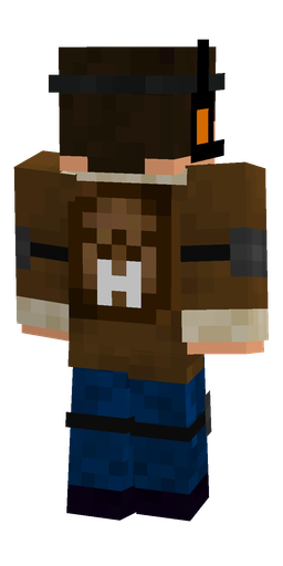 Black skin: body, back render