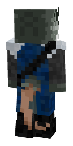 Black skin: body, back render