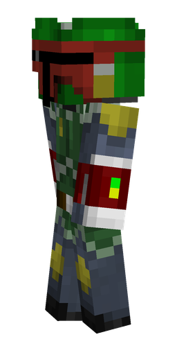 Blue skin: body, left side render