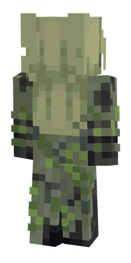 Black skin: body, back render