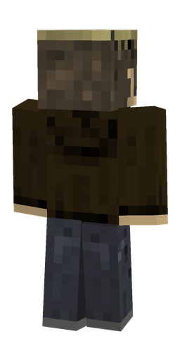 Black skin: body, back render
