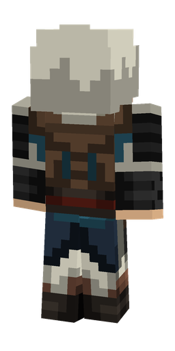 Black skin: body, back render