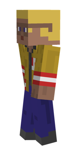 Blue skin: body, left side render