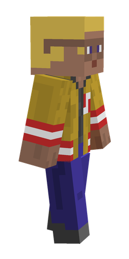 Blue skin: body, right side render