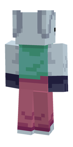 Blue skin: body, back render