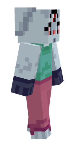 Blue skin: body, right side render
