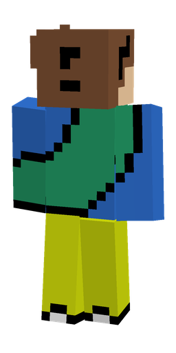 Blue skin: body, back render