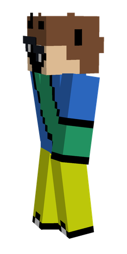 Blue skin: body, left side render
