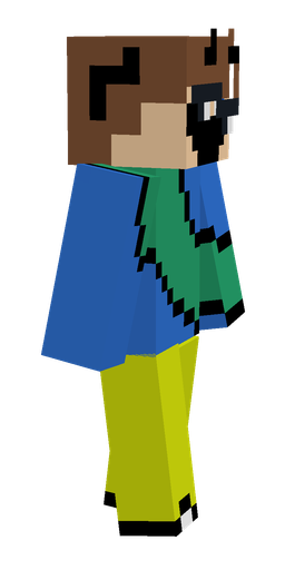 Blue skin: body, right side render