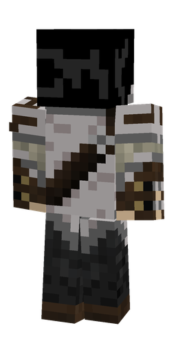 Black skin: body, back render