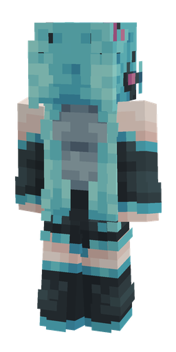 Blue skin: body, back render