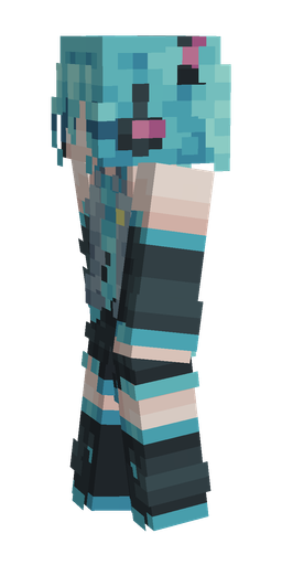 Blue skin: body, left side render