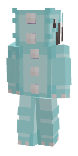 Blue skin: body, back render